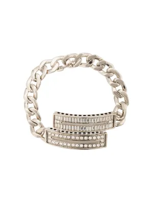 Maison Margiela Bracelets For Men Farfetch Maison Margiela Crystal Embellished Curb Chain Bracelet