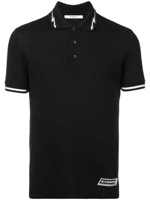 Givenchy playera tipo polo con logo estampado