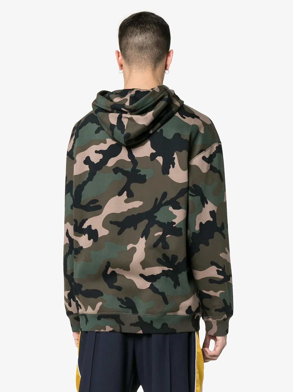 Valentino Garavani camouflage hoodie met logoprint van katoenblend Groen