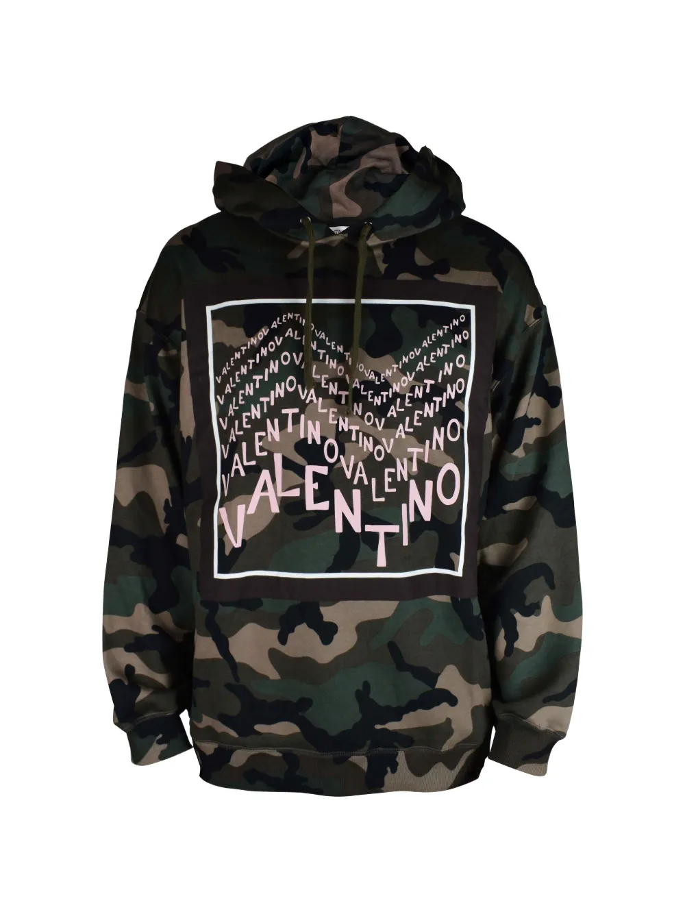Valentino Garavani Kapuzenpullover mit Logo-Print - Grün