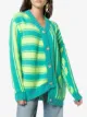 Cap Marie V-neck knitted alpaca mohair blend cardigan