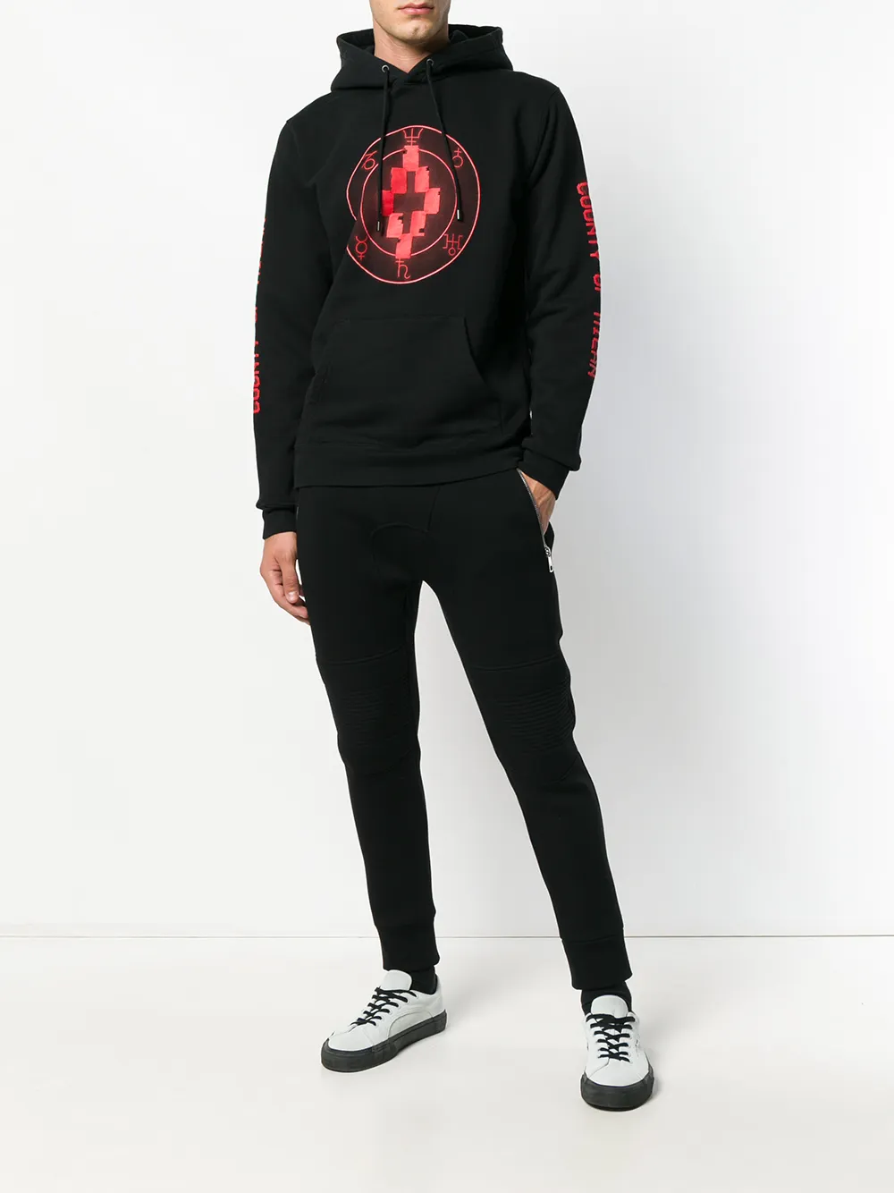  County Of Milan Kapuzenpullover Mit Logo   Schwarz 