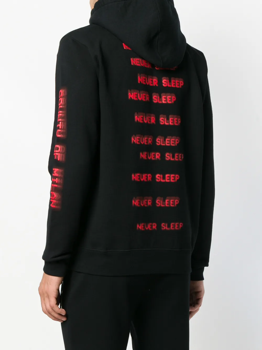 COUNTY OF MILAN Never Sleep hoodie Zwart