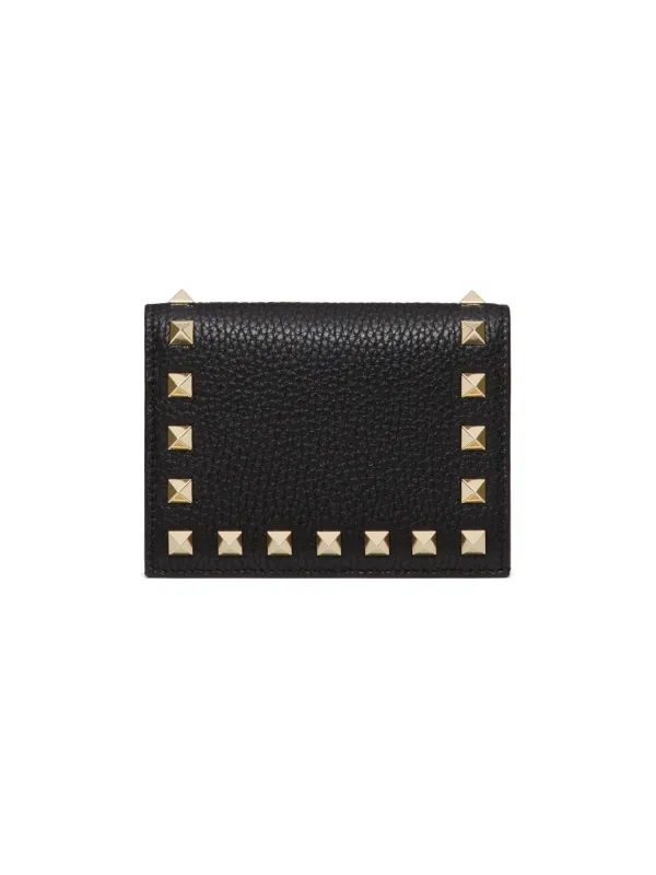 関税負担なし☆VALENTINO ヴァレンティノ Rockstud wallet Rockstud Wallet With Chain In Grainy Calfskin for Woman in