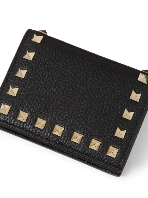 【VALENTINO】 Rockstud Half Wallet Valentino Garavani Valentino Garavani Compact Rockstud