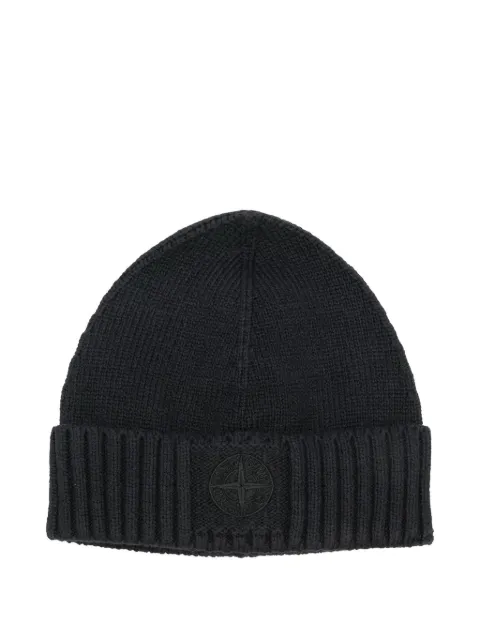 Stone Island Junior gorro tejido con logo