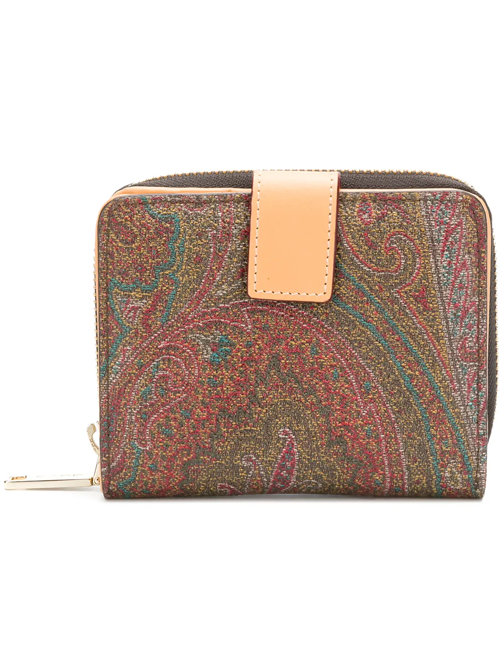 

ETRO paisley printed zip purse - Marrón