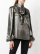 Saint Laurent Bluse im Metallic-Effekt