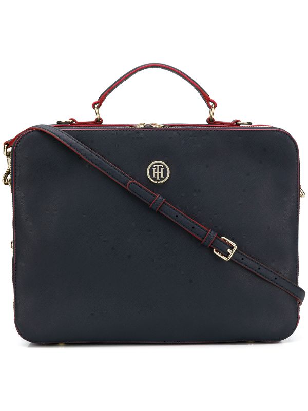 tommy hilfiger leather laptop bag