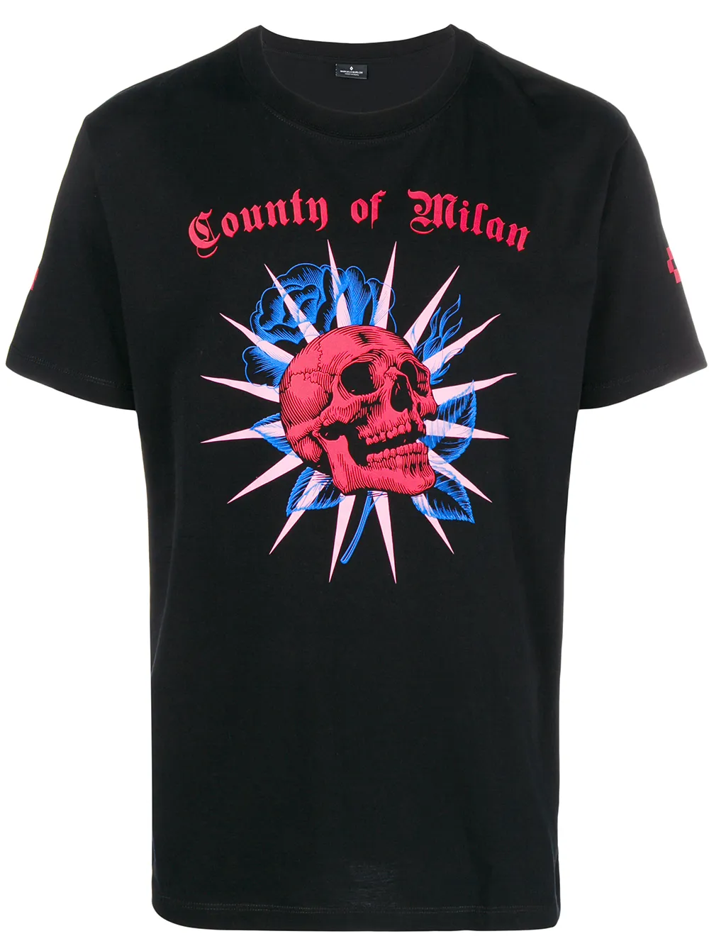 COUNTY OF MILAN T-shirt con stampa teschio - Nero