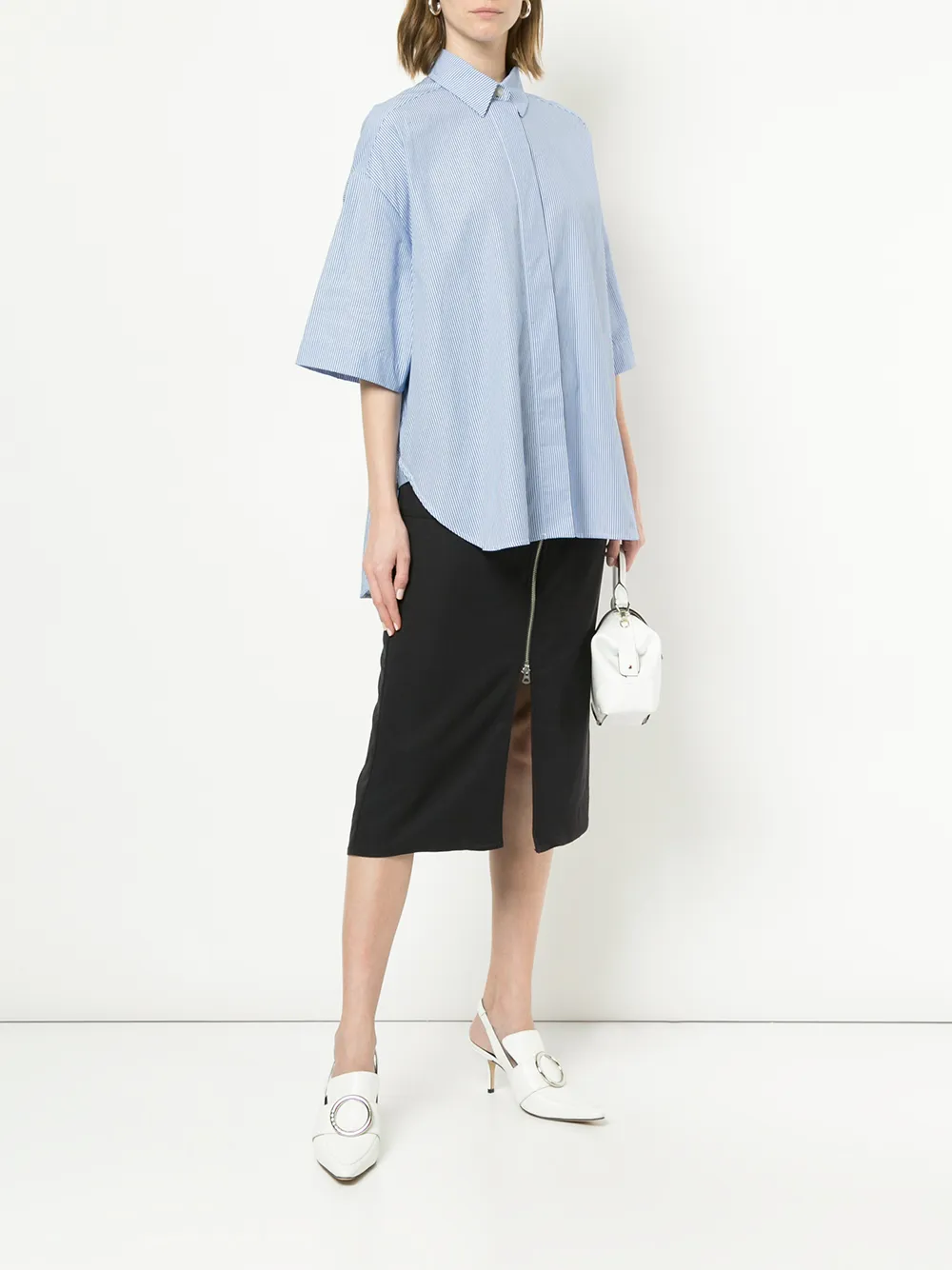 Walk Of Shame overhemd met dubbele mouwen Blauw