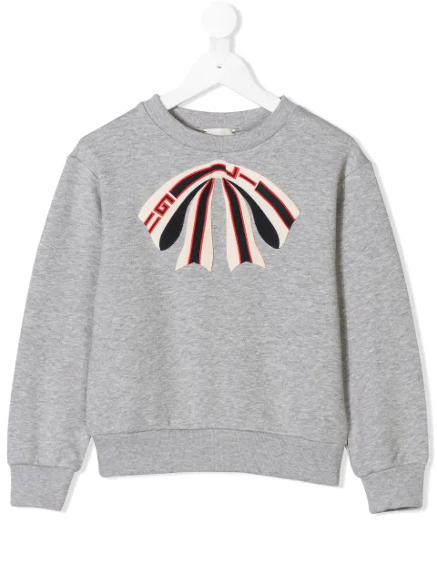GUCCI bow print sweatshirt