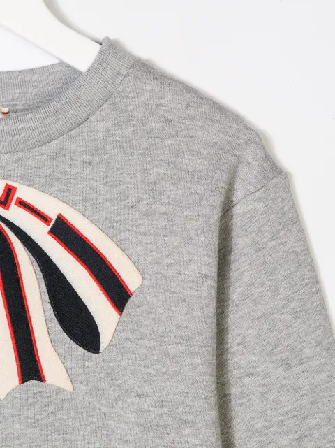 GUCCI bow print sweatshirt