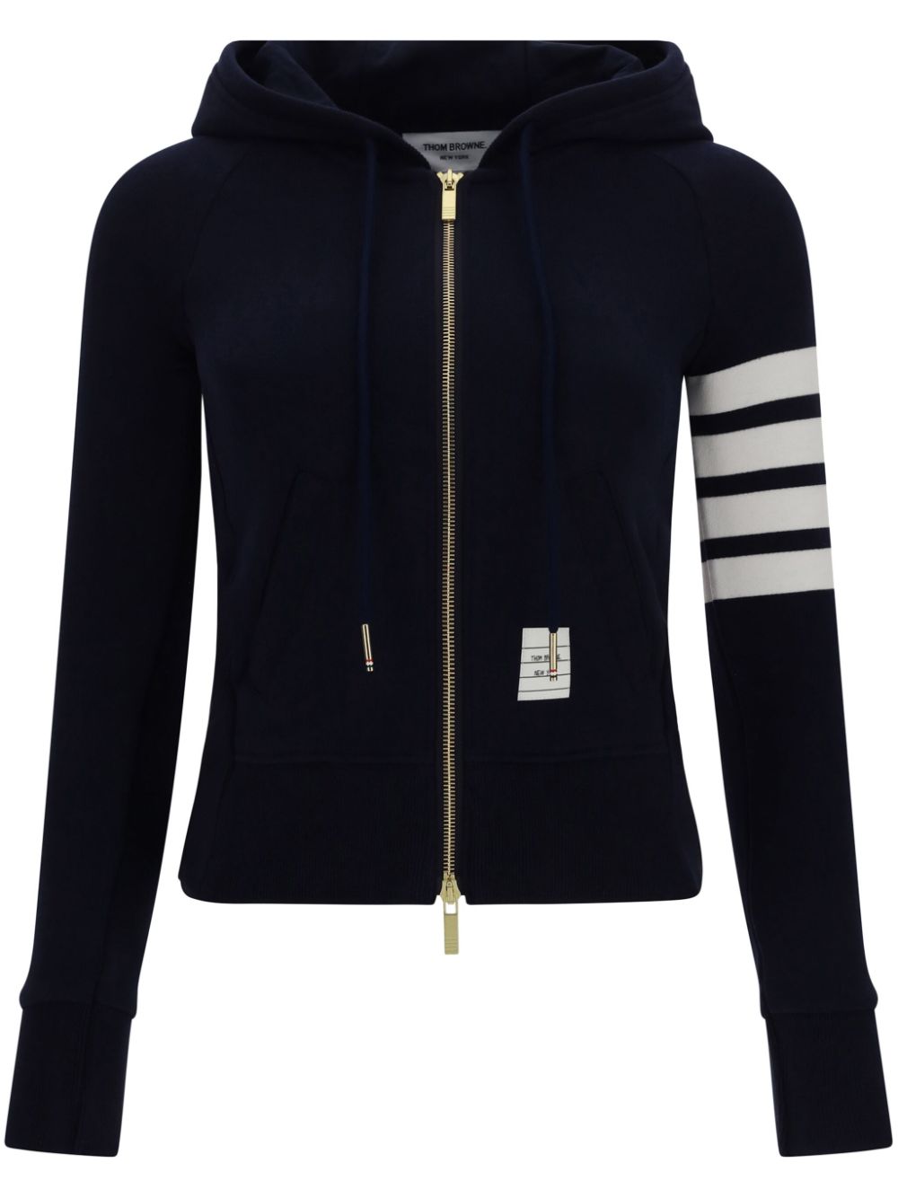 Thom Browne 4-Bar stripe hoodie - Blue