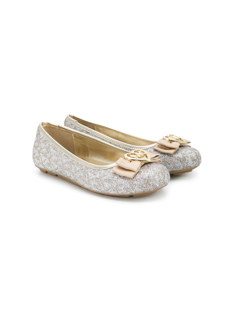 фото Michael kors kids logo glittery ballerinas