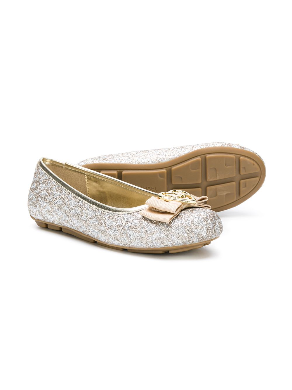 фото Michael kors kids logo glittery ballerinas