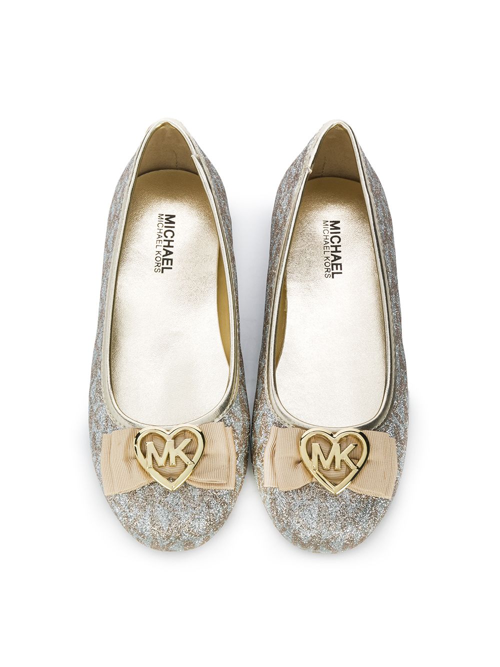 фото Michael kors kids logo glittery ballerinas