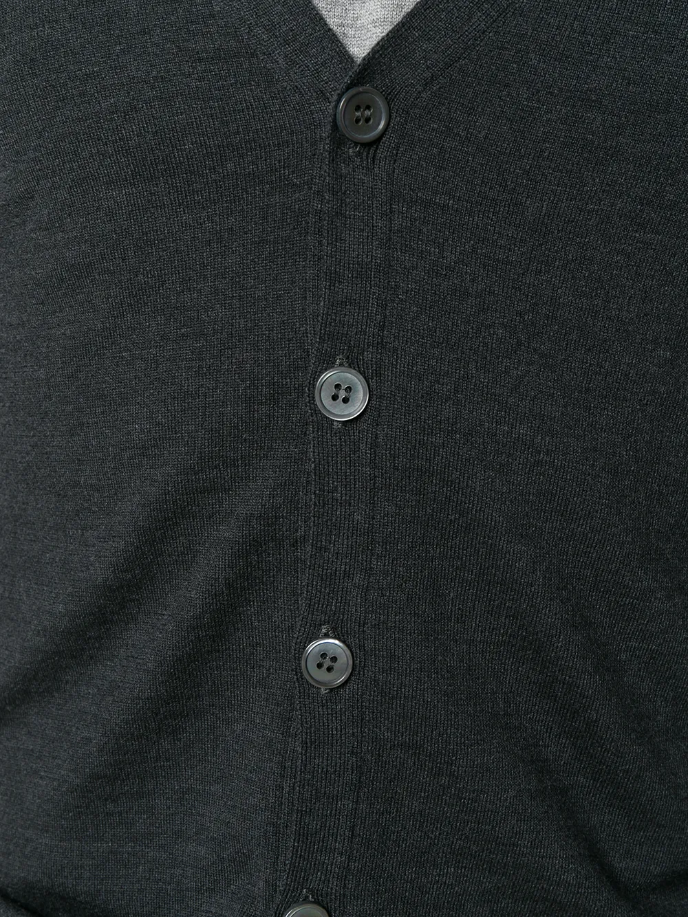 Zanone gebreid vest met V-hals Grijs
