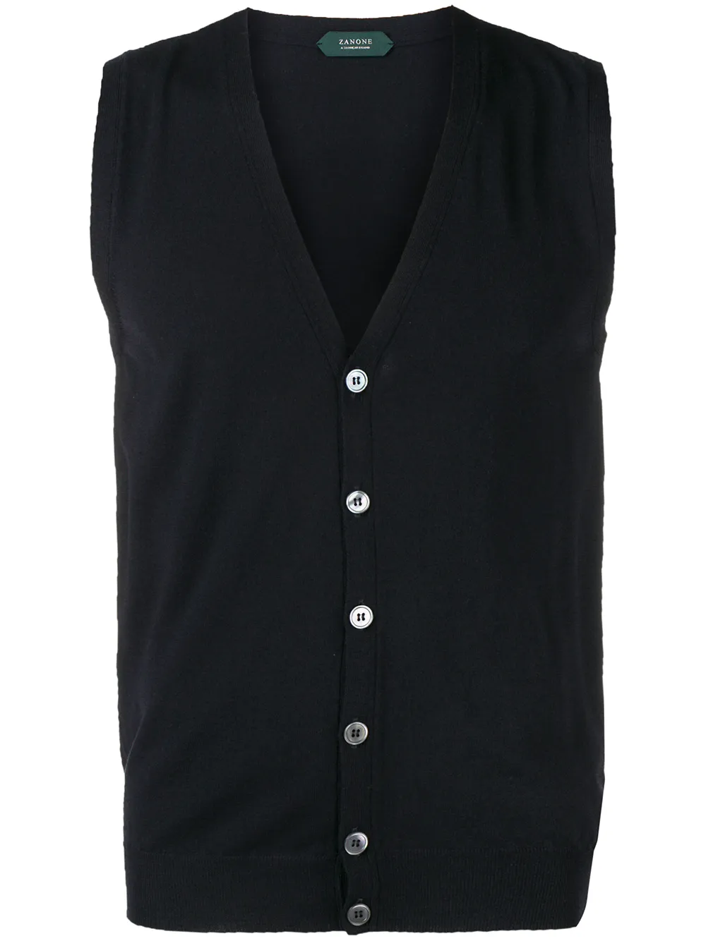 Zanone v-neck knit vest | Blue | Image 1