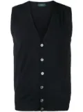 Zanone v-neck knit vest - Blue