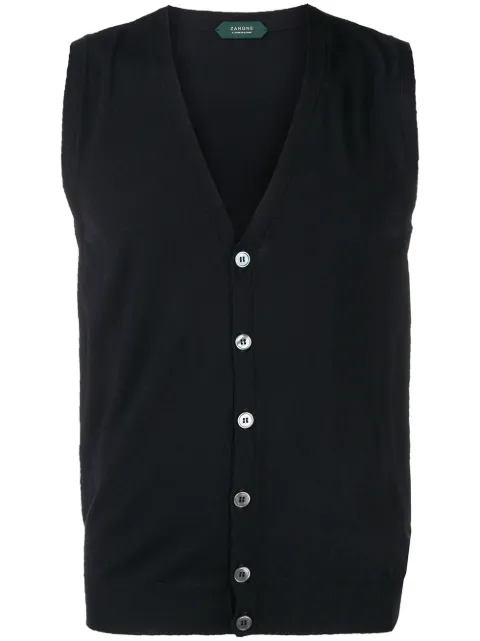 Zanone v-neck knit vest 