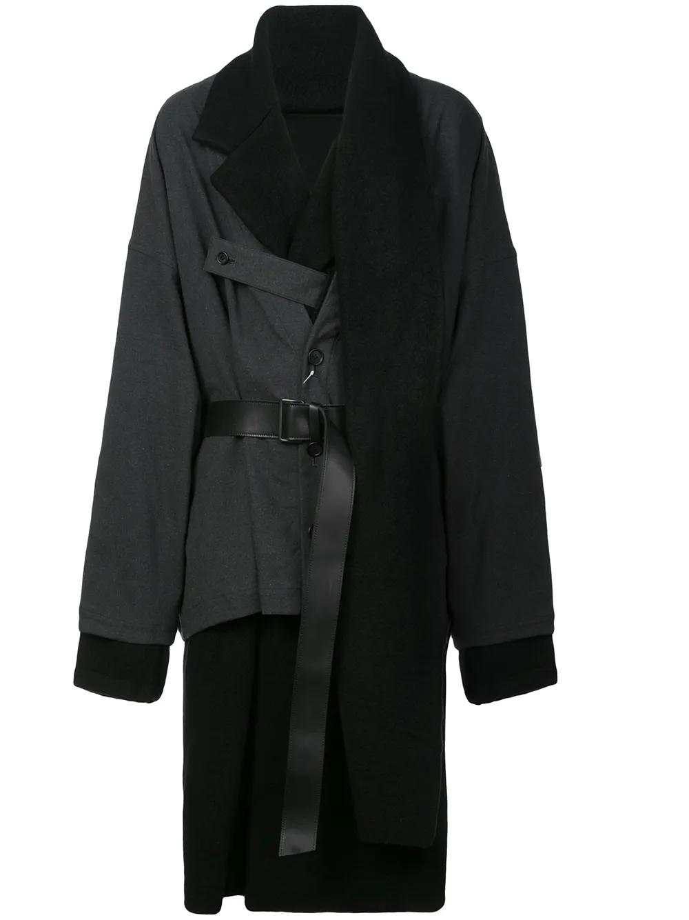Layered Two-Tone Coat