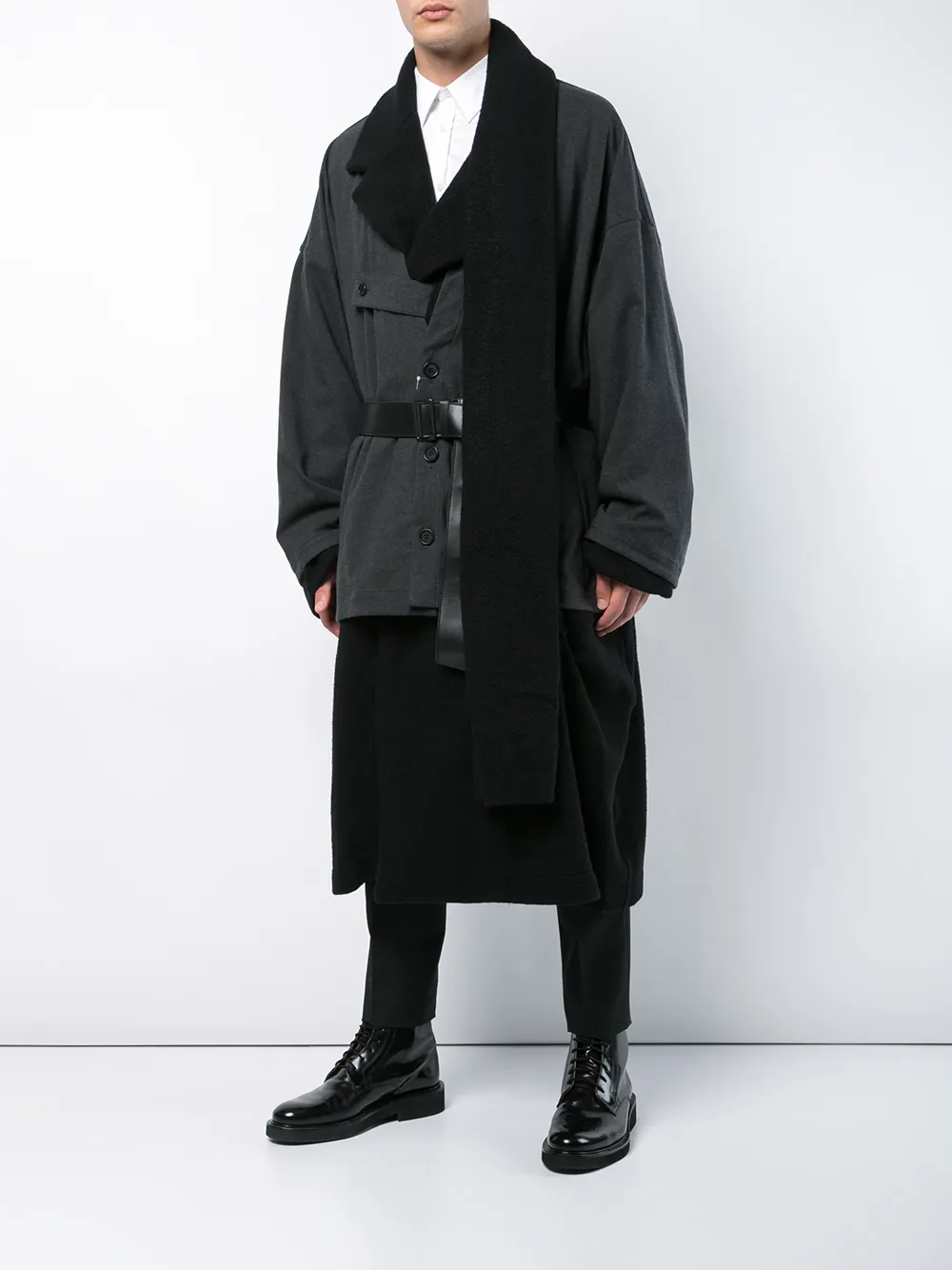 Layered Two-Tone Coat
