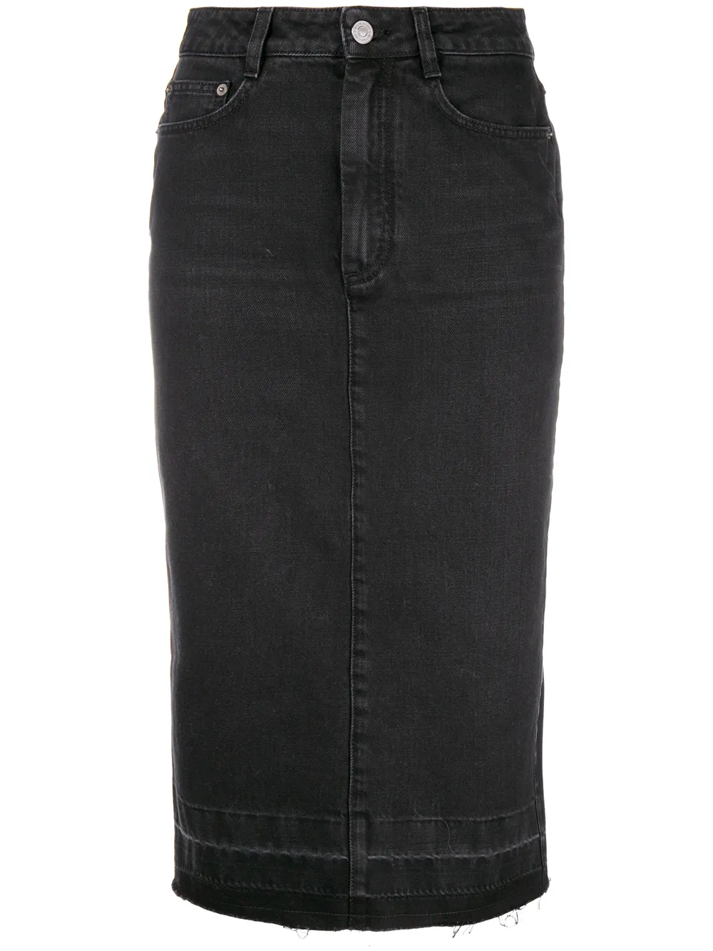 Givenchy raw hem denim pencil skirt | Black | Image 1