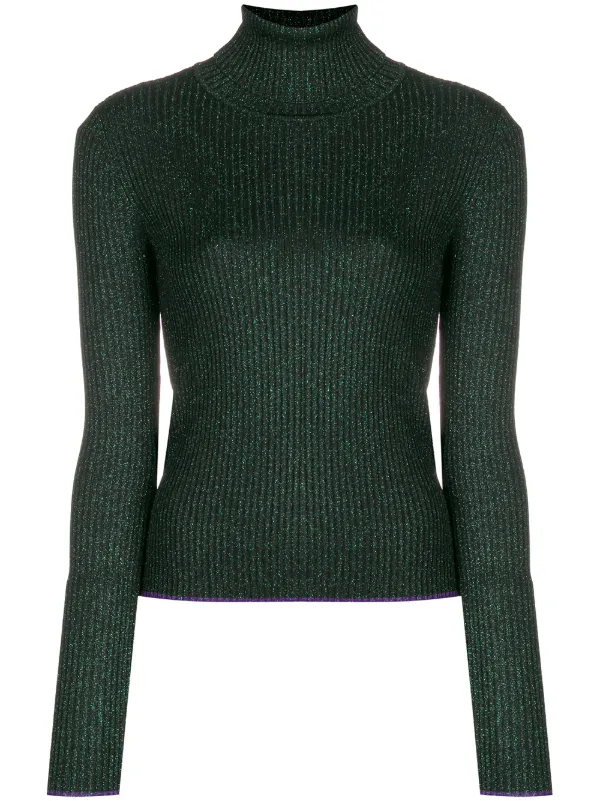 glitter polo neck jumper