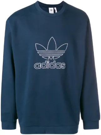 Adidas Outline Crew Neck Sweatshirt Farfetch