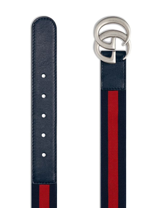 Gucci Kids - Elastic Web Belt, Size L, Blue