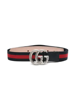 Gucci Kids Double G buckle Web strap Belt Black FARFETCH AZ