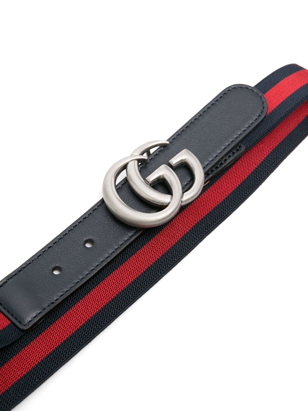 Image 2 of Gucci Kids Double G-buckle Web-strap belt
