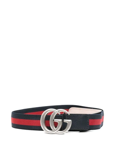 Gucci Kids Double G-buckle Web-strap belt