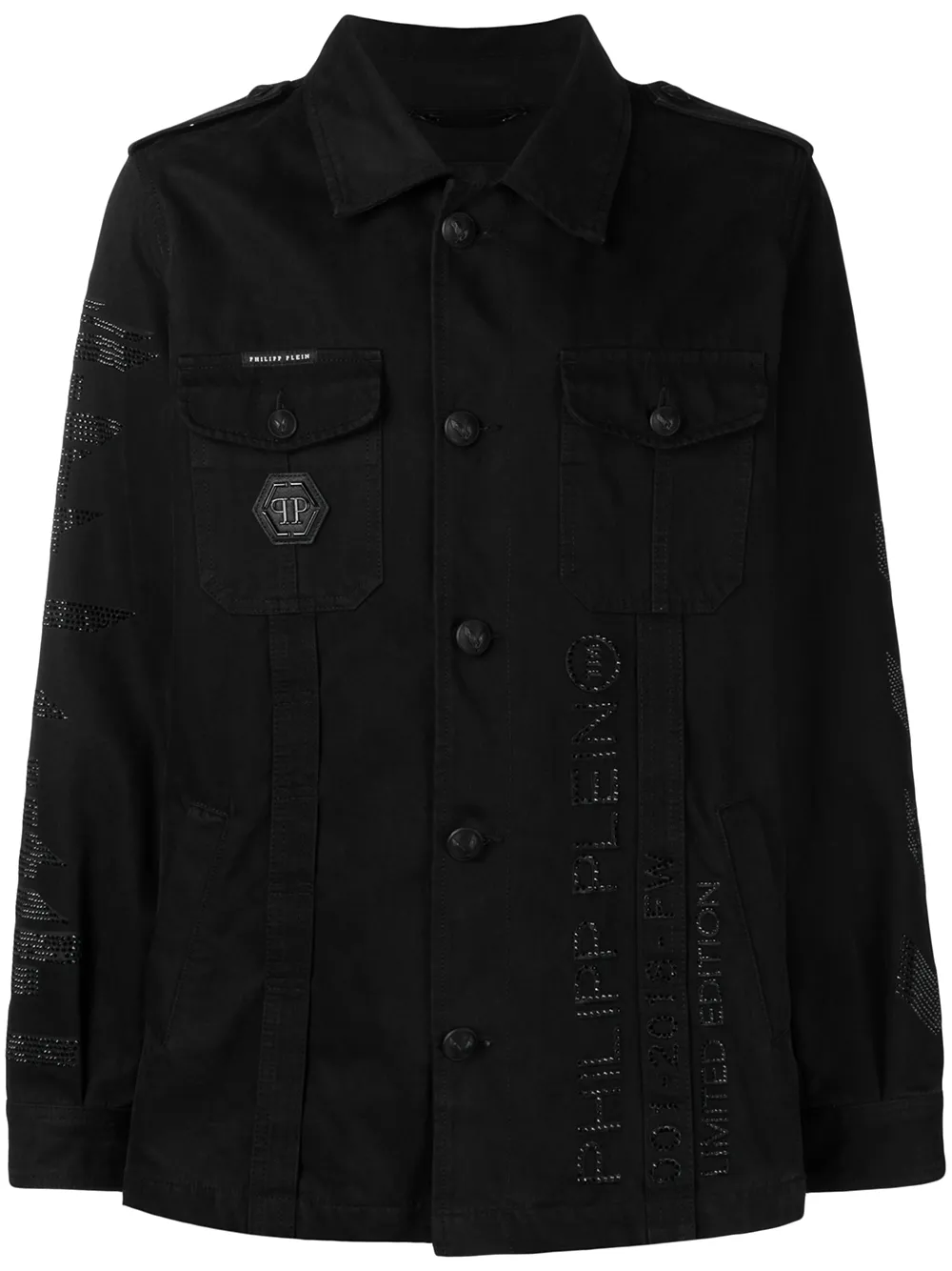 philipp plein 牛仔夹克 - 黑色