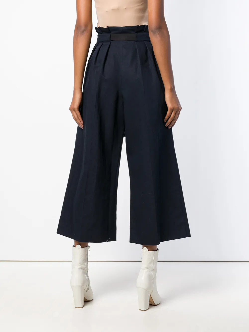 Kenzo ruimvallende cropped broek met uitlopende pijpen Blauw