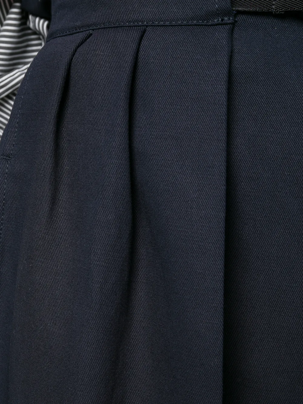 Kenzo ruimvallende cropped broek met uitlopende pijpen Blauw