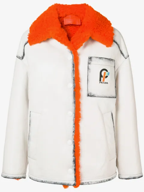 Prada veste oversize à patch logo