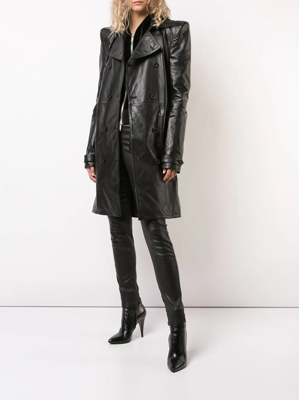 UNRAVEL PROJECT double breasted coat | Leather Coats | Image 2