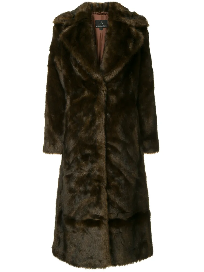 Unreal Fur Long Mac coat