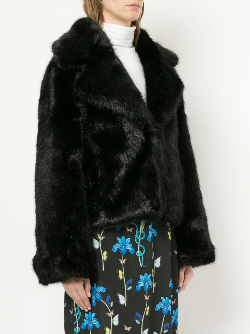 unreal fur madam butterfly jacket - black