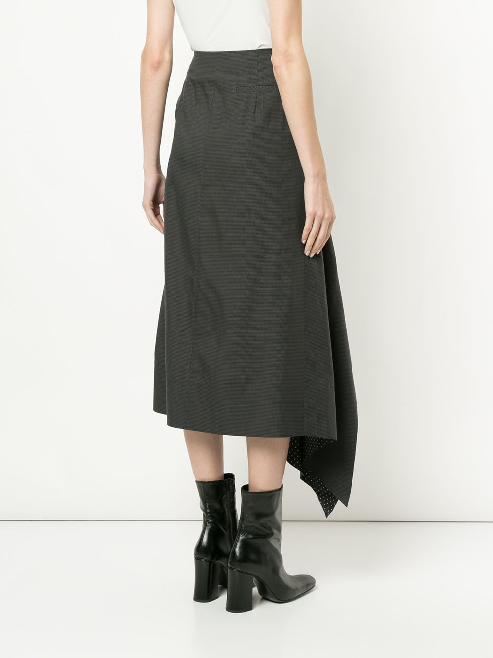 фото Irene checked asymmetric skirt