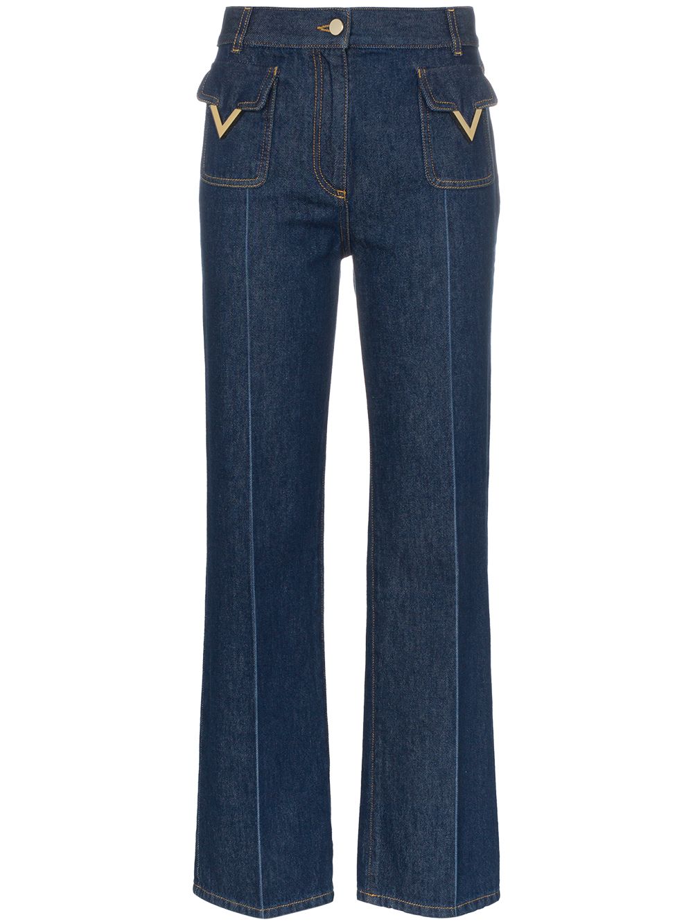 фото Valentino джинсы с V-образной деталью