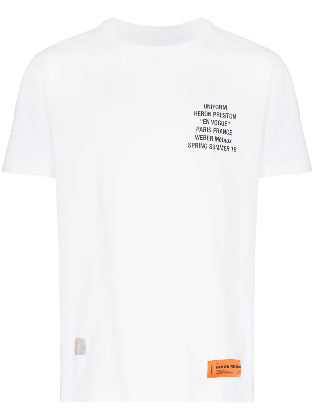 Heron Preston T-shirts HERON PRESTON WORKER PRINT T-SHIRT - WHITE