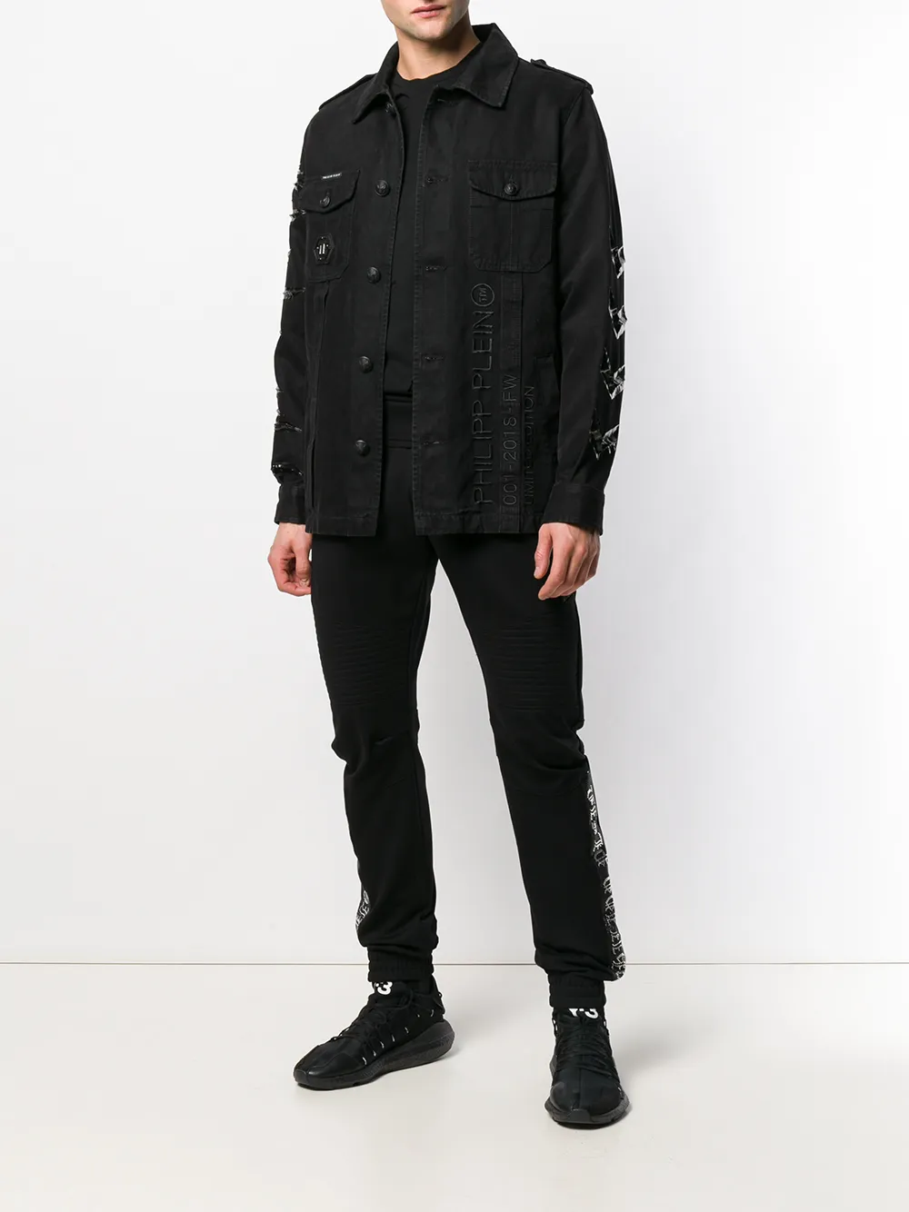 Philipp Plein trainingsbroek met logoband - Zwart
