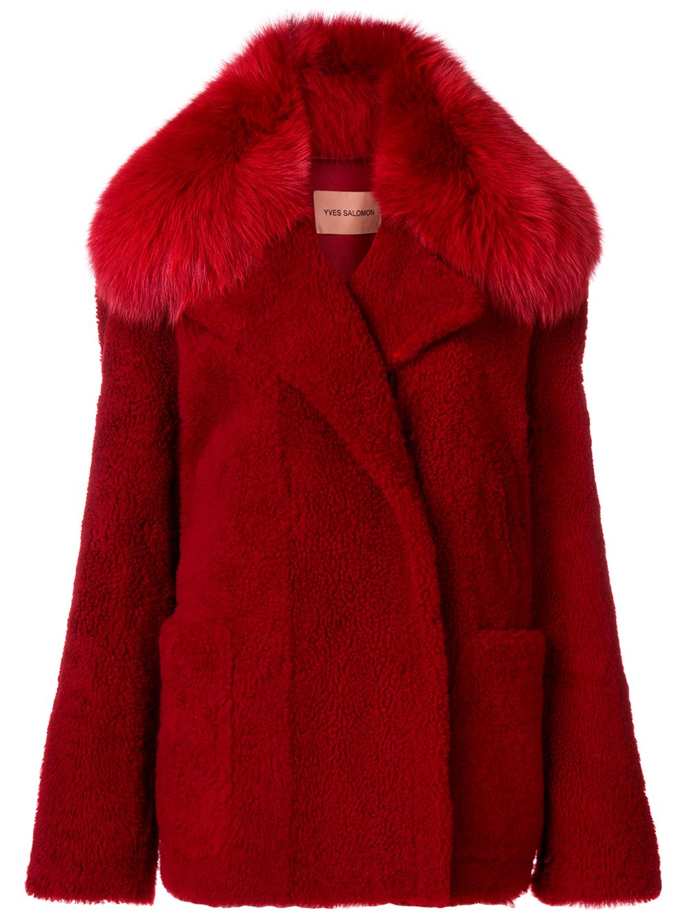 фото Yves Salomon fox fur coat