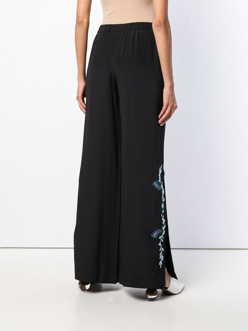 фото Vilshenko embroidered side slit trousers