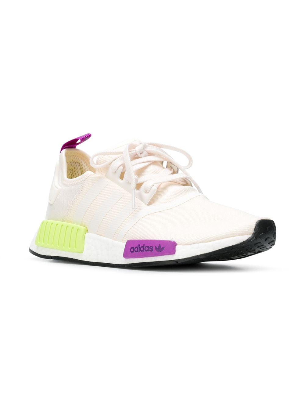 Shop white adidas NMD R1 neon sneakers 