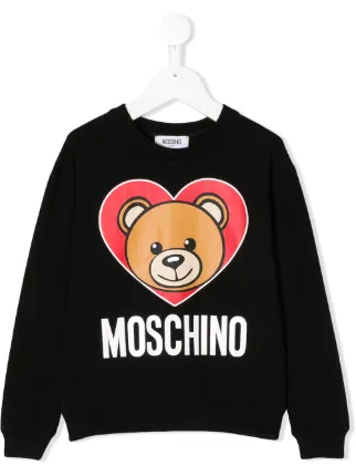 moschino teddy sweatshirt farfetch heart