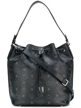 Mcm Logo Bucket Bag Farfetch Mcm Logo Bucket Bag